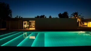 Luces en piscina